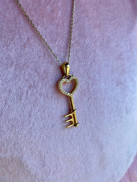 Gold Pendant Key