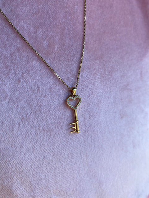 Gold Pendant Key